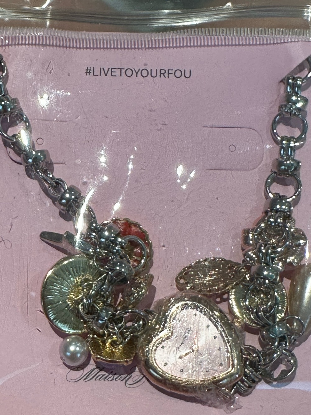 MAISON FOU FOU Anastasia O'Clock Chocker Silver Vintage Style Necklace NEW $48 - Picture 7 of 8